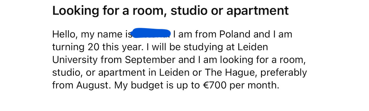 rent allowance ... never heard of